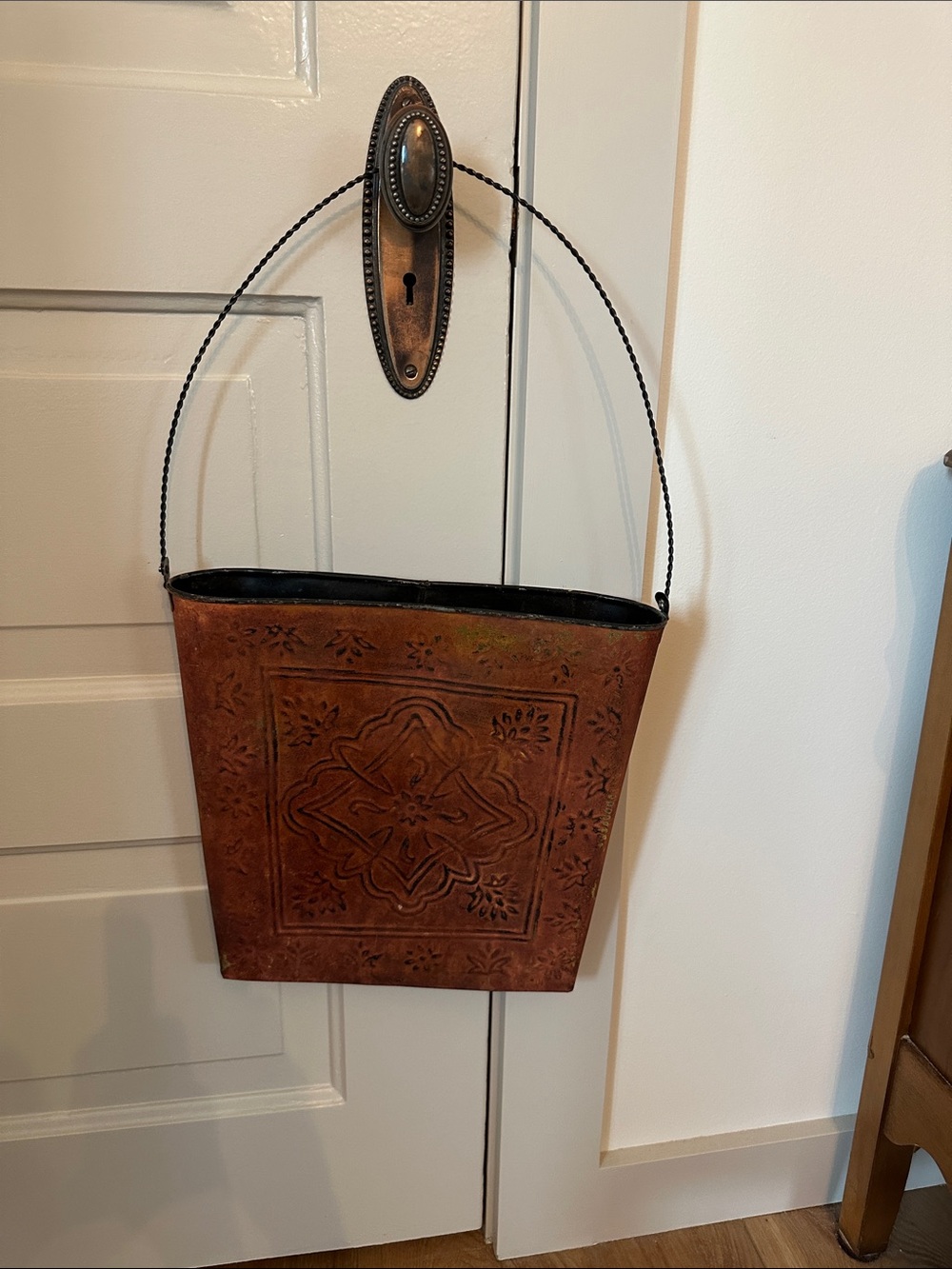 Vintage Hosley Metal Wall Pocket Planter